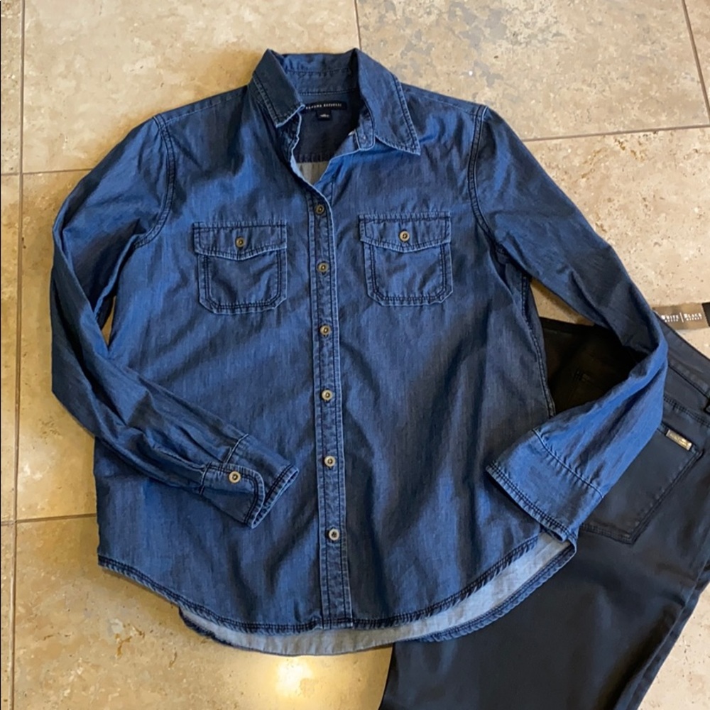 Banana Republic chambray denim shirt